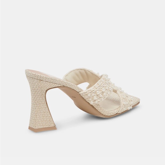 BNIB - Dolce Vita - Nitro Pearl Heels - Raffia Sandals - Size 5 - Picture 3 of 9